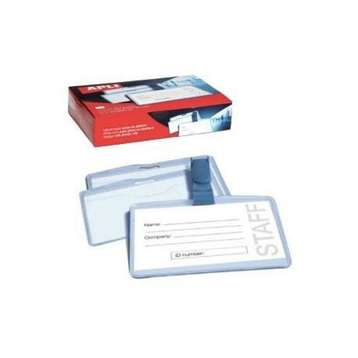 Husă pentru carte de identitate Apli Transparent Plastic 25 Piese 90 x 56 mm
