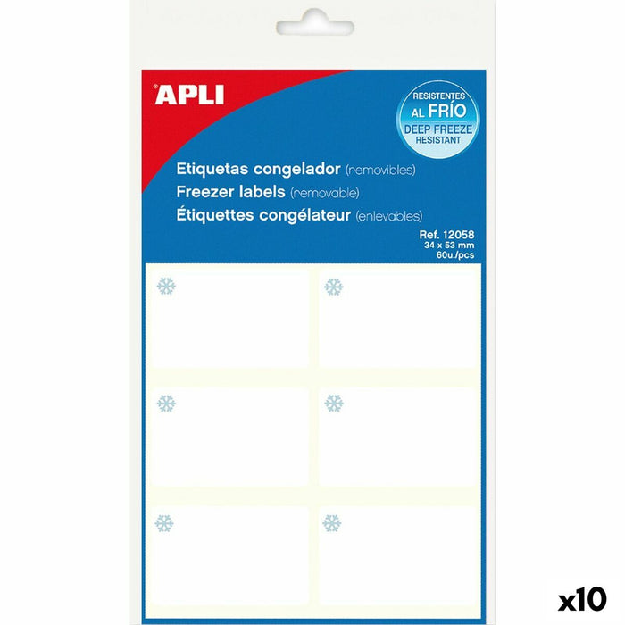 Etichete Apli Alb Congelator 10 Frunze 34 x 53 mm (10 Unități)