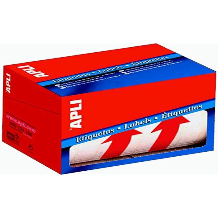 Rolă de Etichete Apli Săgeți Vertical Alb Roșu Carton 90 x 130 mm