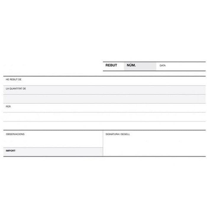 Registru de chitanțe Apli 1/3 10 Piese 100 Frunze