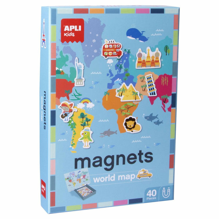 Joc Magnetic Apli World Map Multicolor