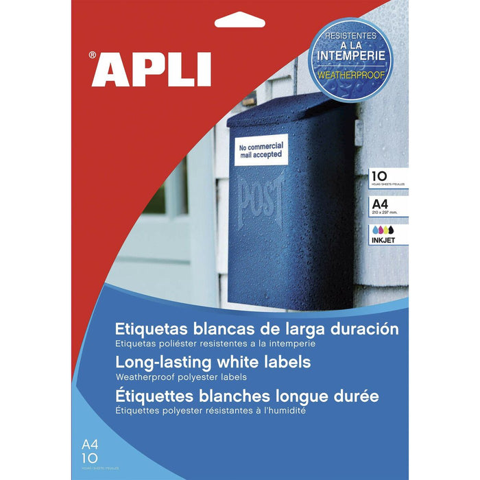 Etichete pentru Imprimantă Apli Alb 10 Frunze 63,5 x 33,9 mm