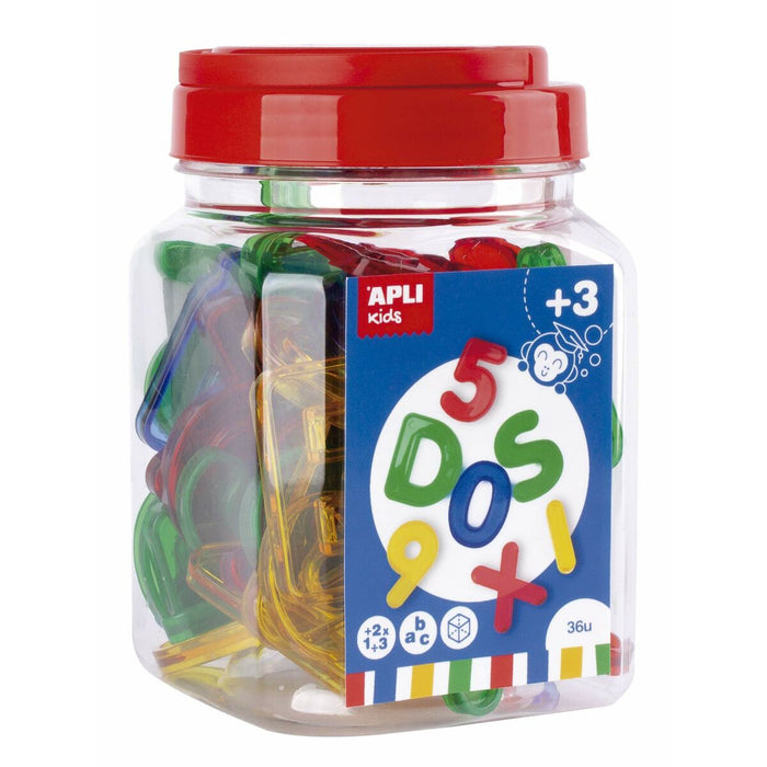 Joc Educativ Apli Numere și litere Multicolor Transparent Plastic (24 Piese)