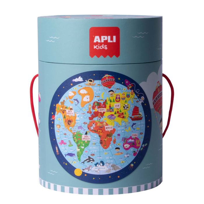 Puzzle Apli World Map Circular 48 Piese 50 cm
