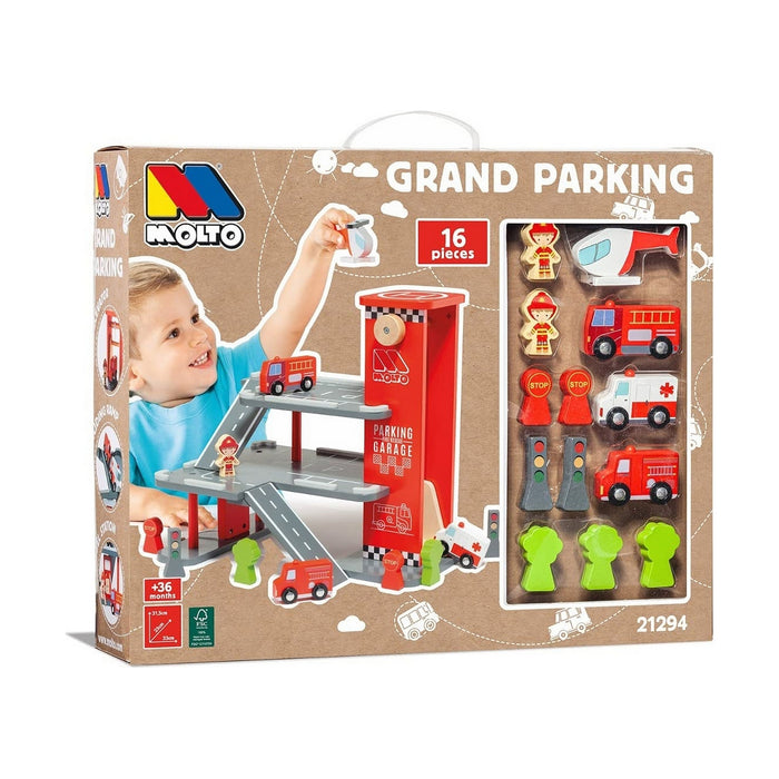 Garaj Parking cu Vehicule Moltó Grand Parking 16 Piese