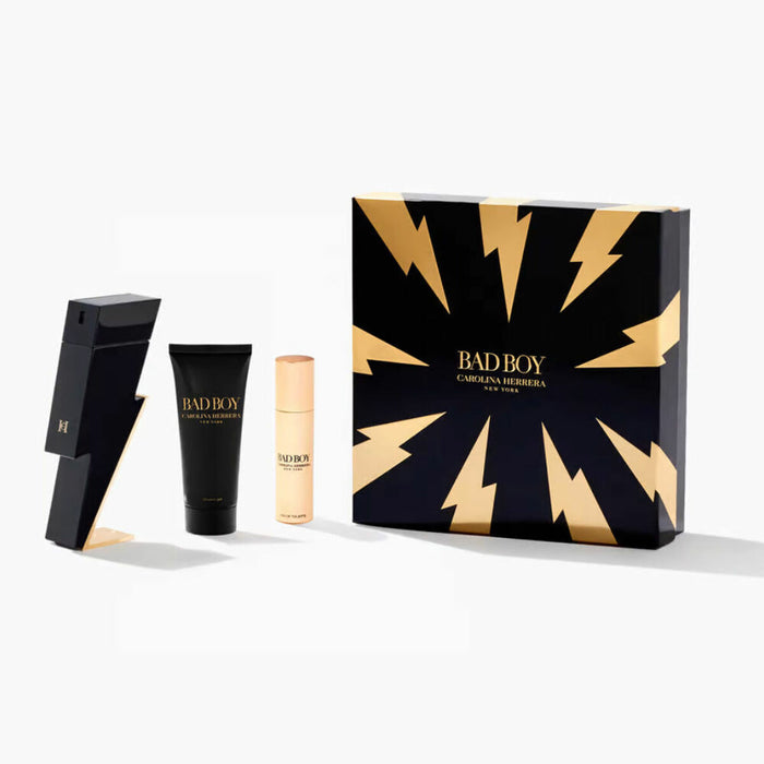 Set de Parfum Bărbați Carolina Herrera Bad Boy 3 Piese (3 pcs)
