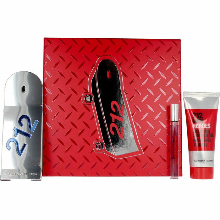 Set de Parfum Bărbați Carolina Herrera 212 Men Heroes 3 Piese
