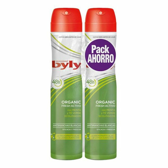 Deodorant Spray Organic Extra Fresh Byly (2 uds)