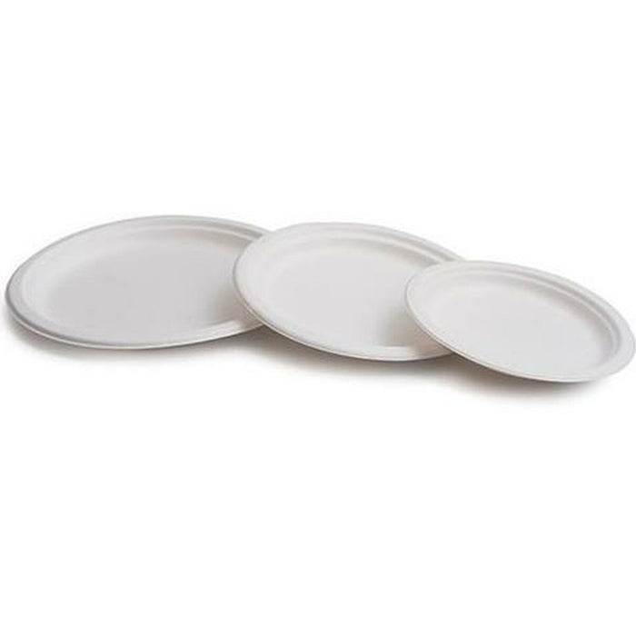 Farfurie De unică folosință Alb Biodegradabil/ă ø 22,5 cm