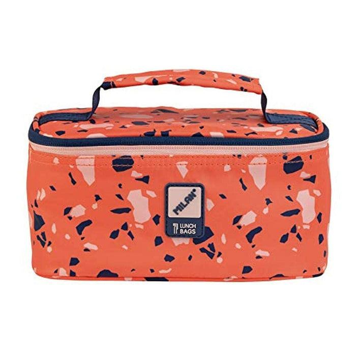 Sticlă Termică Milan Terrazzo II Mic 1,5 L Geantă pentru sandvișuri Portocaliu Poliester Reciclat 22 x 12,5 x 12 cm