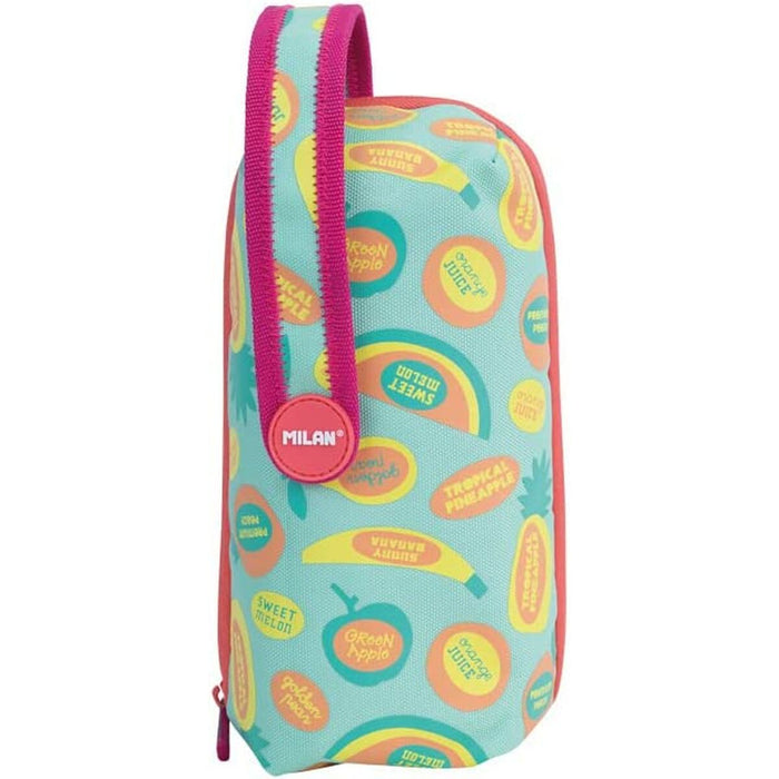 Penar Școlar Milan Frutikis Accesorii 4 compartimente Verde Portocaliu 22,5 x 11,5 x 11 cm