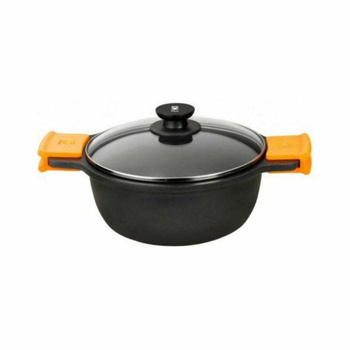 Caserolă BRA A270324 (24 cm) Negru Metal Aluminiu Aluminiu forjat Aluminiu turnat Ø 24 cm 4 L