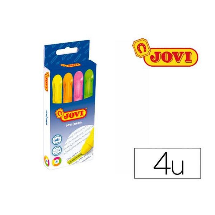 Set de Markere Fosforescente Jovi 1810 Multicolor (4 Unități)