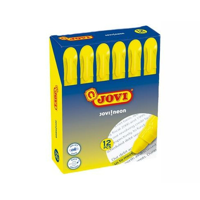 Marker fosforescent Jovi Jovi!neon Galben 12 Piese