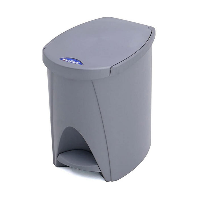 Coș de gunoi pentru hârtie cu pedală Argintiu (7 L)