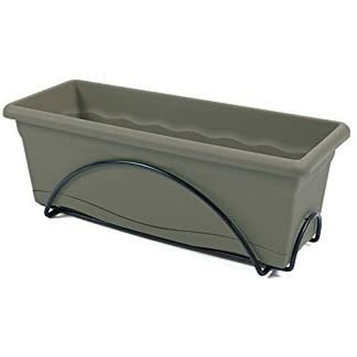 Ghiveci Plastiken Terra Pentru atârnare la balcon Gri Maroniu Plastic 50 x 24 x 18 cm