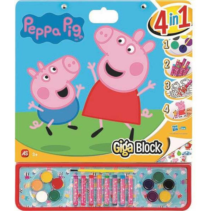 Desene pentru colorat Peppa Pig Autocolante 4-ia-1