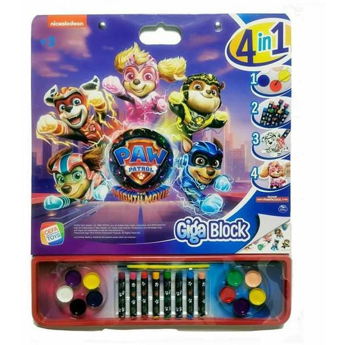 Desene pentru colorat The Paw Patrol Giga Block Albun de Autocolante 4-ia-1