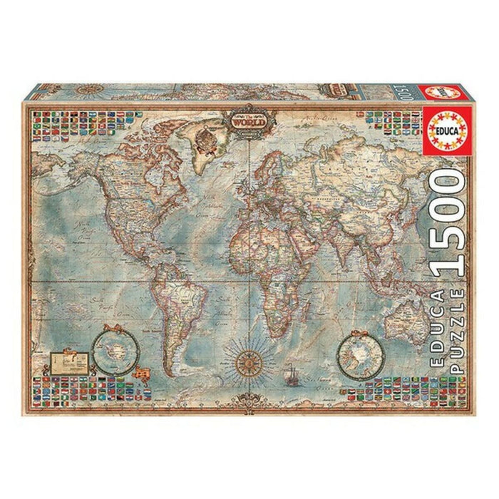 Puzzle Educa The World, Political map 16005 1500 Piese