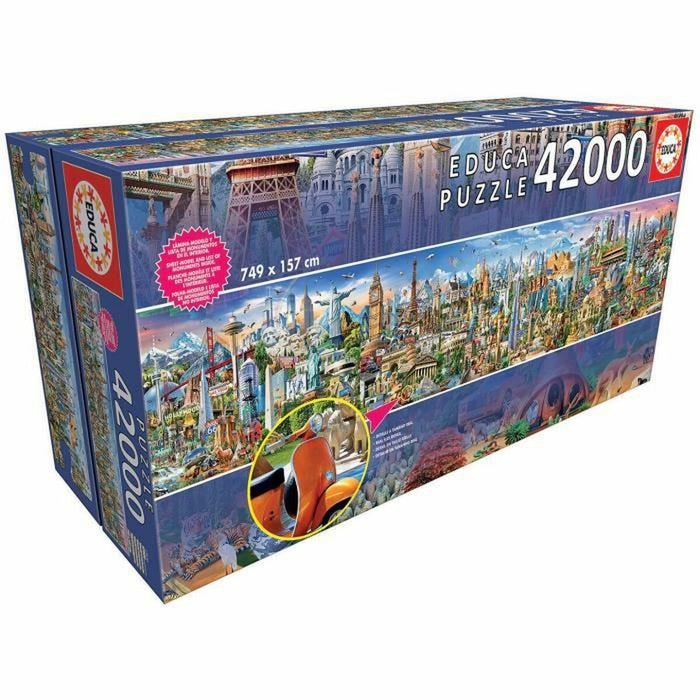 Puzzle Educa 17570 Around the World 42000 Piese 749 x 157 cm
