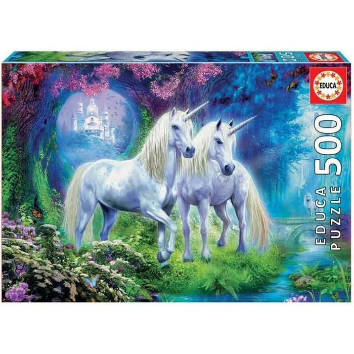 Puzzle Educa Unicorns In The Forest 500 Piese 34 x 48 cm