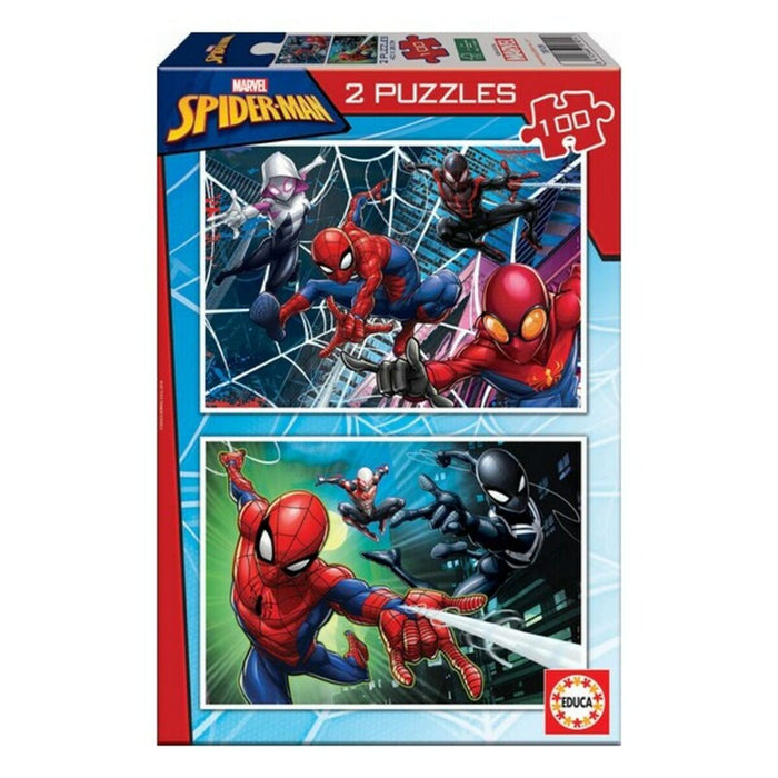 Set de 2 Puzzle-uri Spider-Man Hero 100 Piese 40 x 28 cm