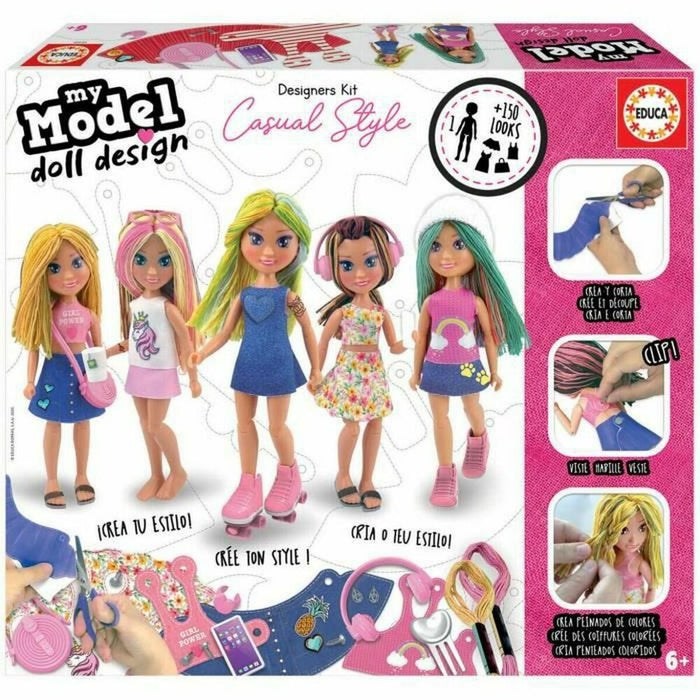 Joc Educativ Educa My Model Doll Design Casual Multicolor (1 Piese)