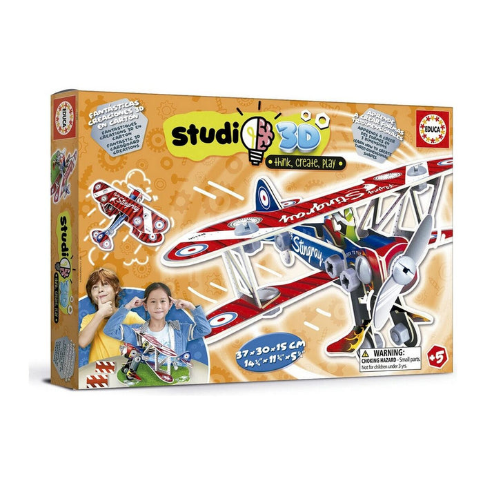 Machetă avion Educa Studio 3D 56 Piese (37 x 30 x 15 cm)