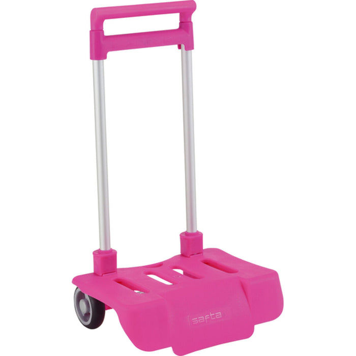 Troler Pliabil pentru Ghiozdan Safta Fucsia 30 x 85 x 23 cm
