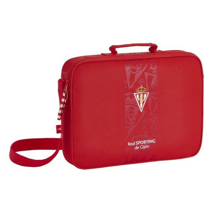 ghiozdan de școală Real Sporting de Gijón Roșu (38 x 28 x 6 cm)