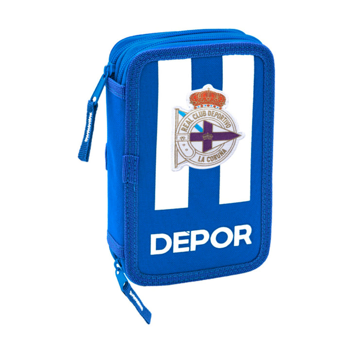 Creion dublu R. C. Deportivo de La Coruña Albastru Alb 12.5 x 19.5 x 4 cm