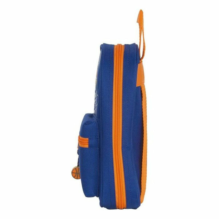 Cutie pentru creioane Valencia Basket M847 Albastru Portocaliu 12 x 23 x 5 cm