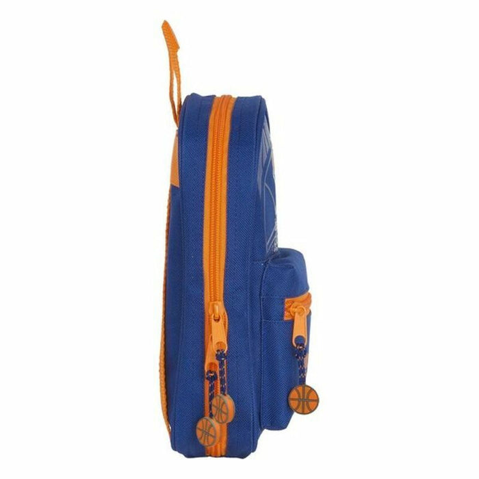 Cutie pentru creioane Valencia Basket M847 Albastru Portocaliu 12 x 23 x 5 cm