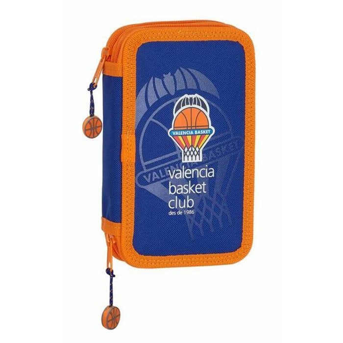 Creion dublu Valencia Basket M854 Albastru Portocaliu 12.5 x 19.5 x 4 cm (28 Piese)