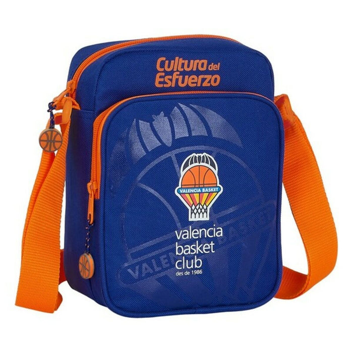 Geantă de Umăr Valencia Basket Albastru Portocaliu (16 x 22 x 6 cm)