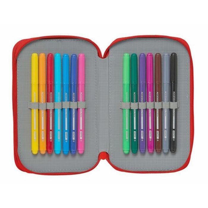 Creion dublu Sevilla Fútbol Club M854 Roșu 12.5 x 19.5 x 4 cm (28 Piese)