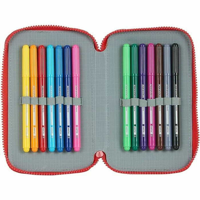 Creion dublu Atlético Madrid M854 Alb Roșu 12.5 x 19.5 x 4 cm (28 Piese)