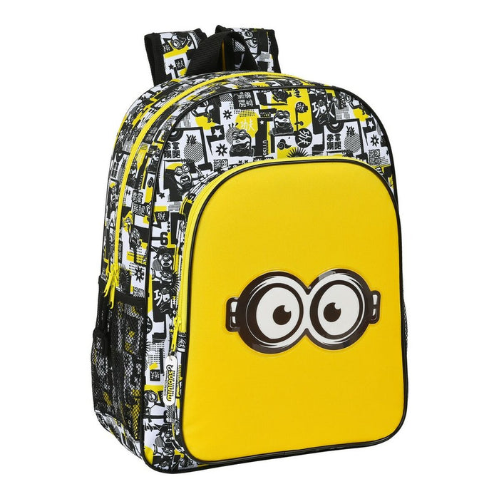 Ghiozdan Minions M180 Negru Alb Galben 14 L