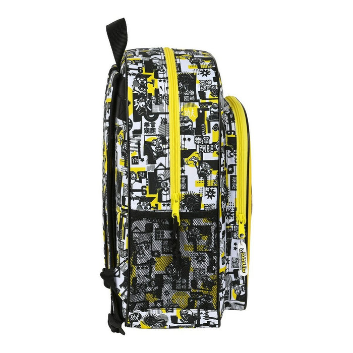 Ghiozdan Minions M180 Negru Alb Galben 14 L