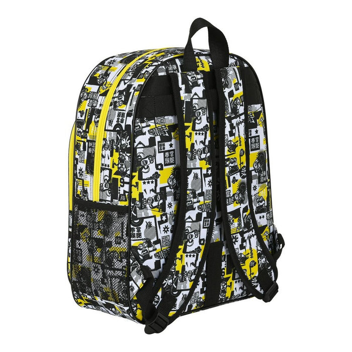 Ghiozdan Minions M180 Negru Alb Galben 14 L