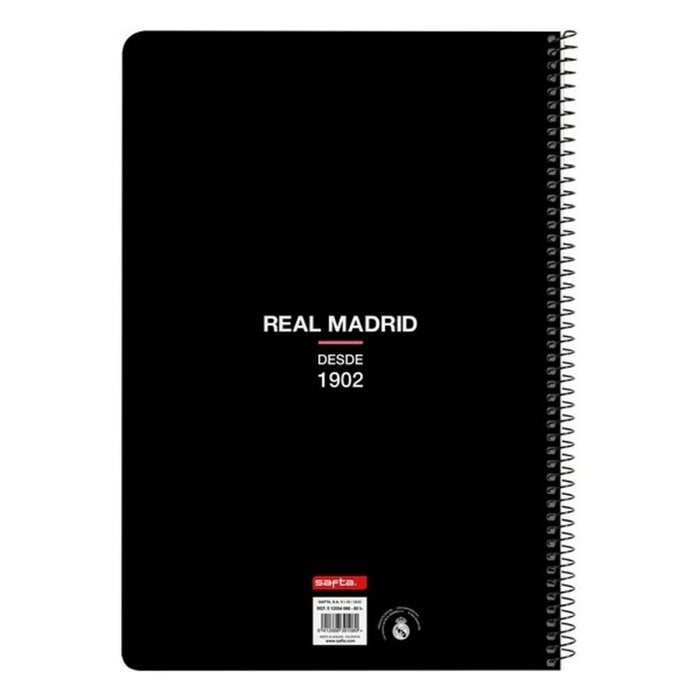 Caiet cu Inele Real Madrid C.F. M066 Negru Alb A4