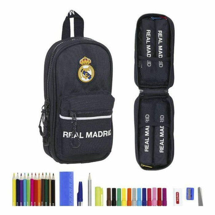 Cutie pentru creioane Real Madrid C.F. Bleumarin 12 x 23 x 5 cm (33 Piese)