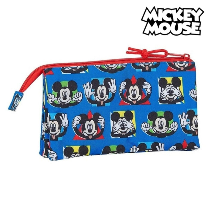 Penar triplu Mickey Mouse Me time Roșu Albastru 22 x 12 x 3 cm