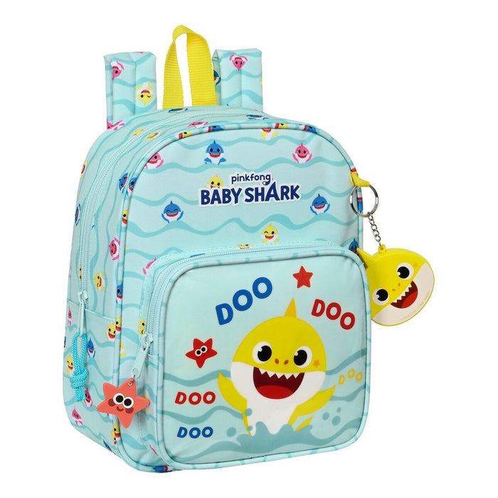 Ghiozdan Baby Shark Beach day Galben Albastru deschis (22 x 27 x 10 cm)