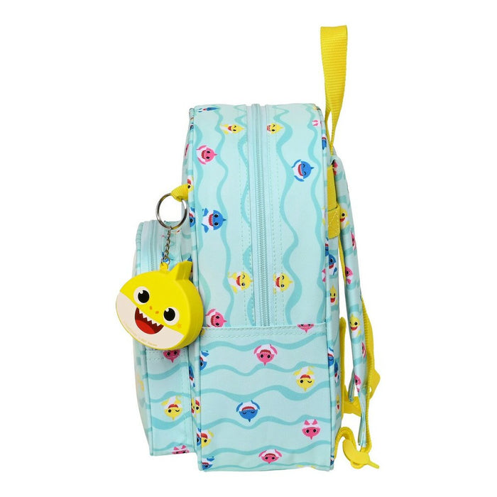 Ghiozdan Baby Shark Beach day Galben Albastru deschis (22 x 27 x 10 cm)
