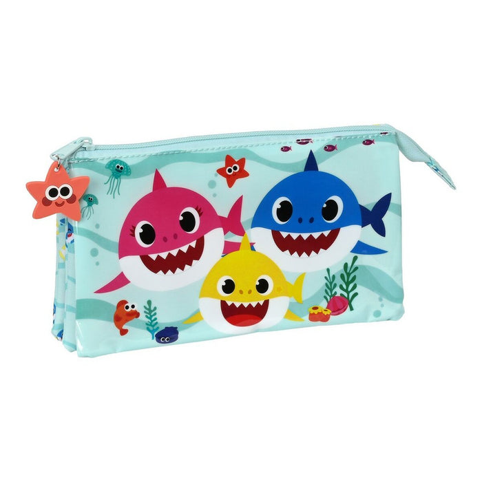 Penar Școlar Baby Shark Beach Day Galben Albastru deschis (22 x 12 x 3 cm)