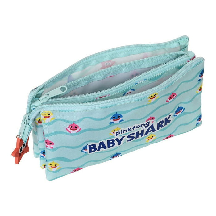 Penar Școlar Baby Shark Beach Day Galben Albastru deschis (22 x 12 x 3 cm)
