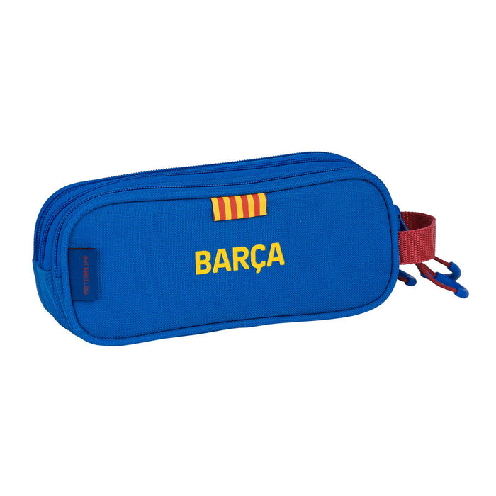 Penar triplu F.C. Barcelona M635 Castaniu Bleumarin (21 x 8.5 x 7 cm)