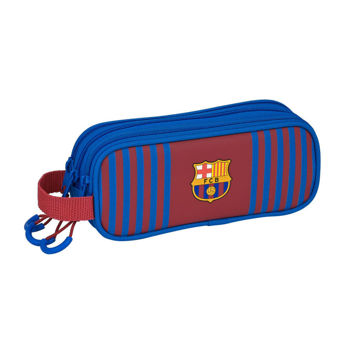 Penar triplu F.C. Barcelona M635 Castaniu Bleumarin (21 x 8.5 x 7 cm)