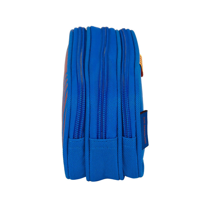 Penar triplu F.C. Barcelona M635 Castaniu Bleumarin (21 x 8.5 x 7 cm)